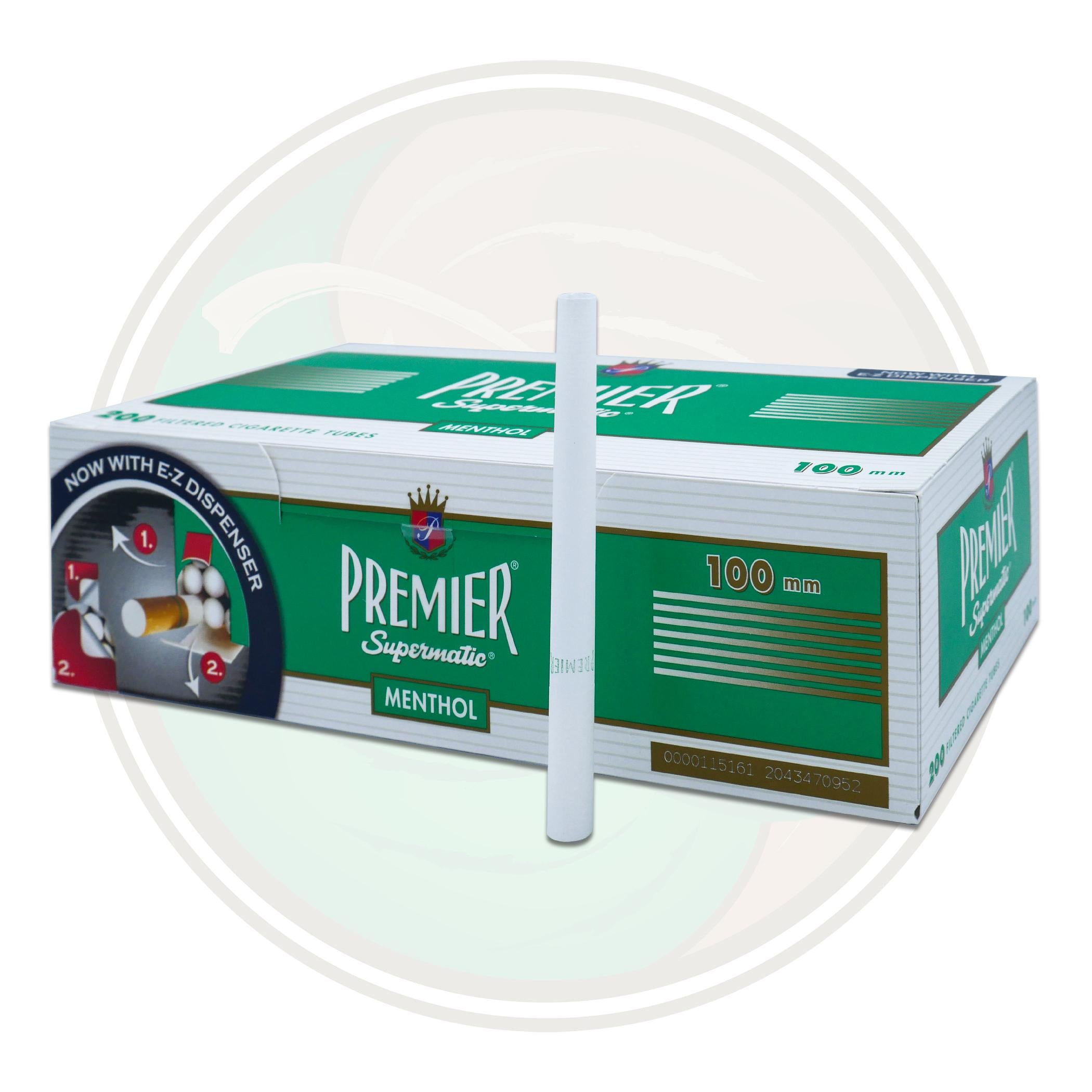 Premier (100 mm) Menthol – 200 Filtered Cigarette Tubes