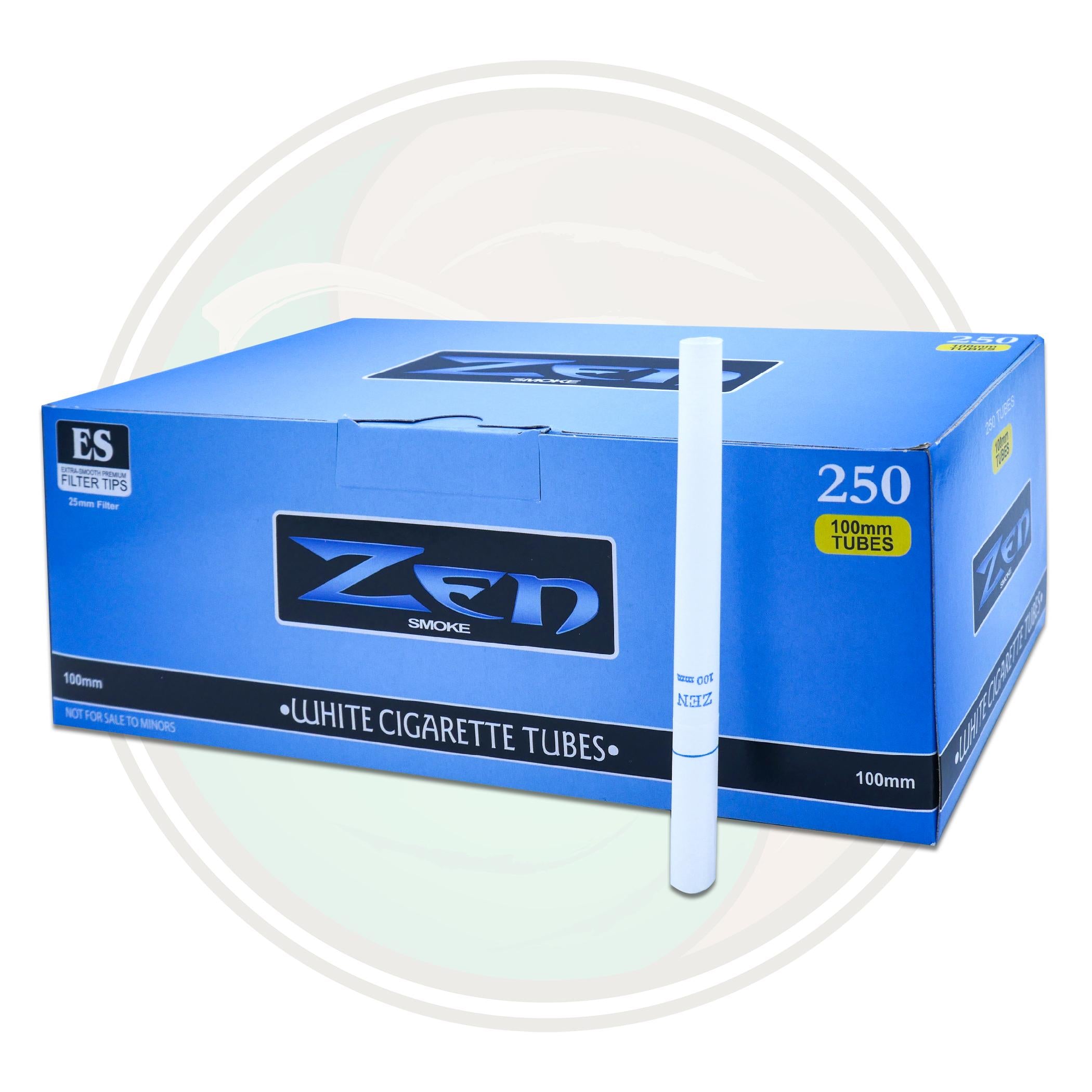 Zen (100mm) White (Light) – 250 Cigarette Tubes